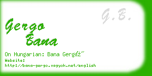 gergo bana business card